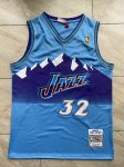 NBA 32 Malone Utah Jazz Maillot Retro bleu brodé